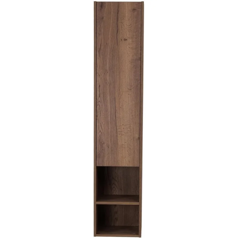 Шкаф подвесной BelBagno с распашной дверцей и открытой полкой Rovere Tabacco, левый KRAFT-1600-1A-SC-RT-L