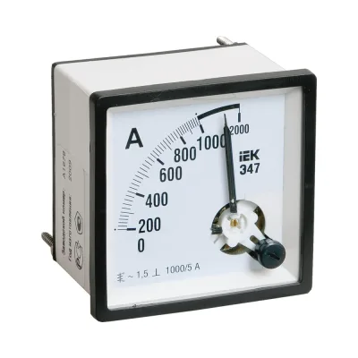 Амперметр IEK Э47 72x72мм 1000/5А кл. точн. 1.5 ИЭК IPA10-6-1000-E