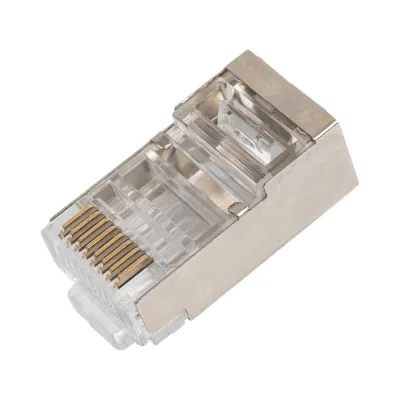 Коннектор А1, RJ-45, 6 кат., экран, 8p8c, 50 мкм, универсальный, для одножильного и многожильного кабеля, уп/100 шт A1-LPU6-6