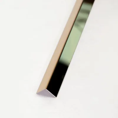 L-профиль Forming Gold Mirror L1 10*10, нержавеющая сталь AISI 430, 0.8 мм, длина 3000 1104