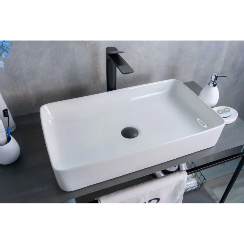 Раковина Gid N9396 накладная белая 60x34x11 51140