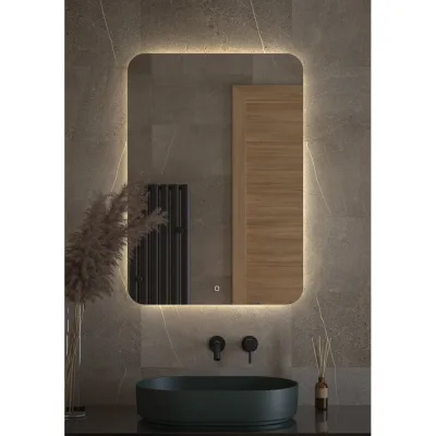 Зеркало с LED-подсветкой DEFESTO 70x100 см, Сенсорный выключатель, Нейтральный белый свет OPTI DF 2809S
