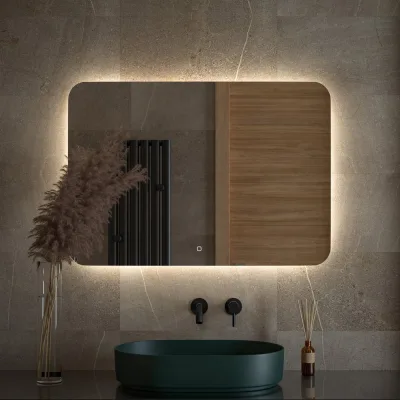 Зеркало DEFESTO с LED-подсветкой 100x70 см Сенсорный выключатель, Нейтральный белый свет OPTI DF 2809SH