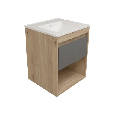 Фасад для тумбы в ванную Teymi 50 см Vitra цвет графит T60407 ЦБ-00284754