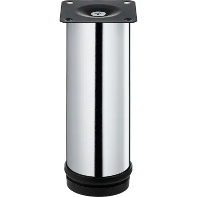 Ножка Tech-Krep металл.круглая, регулир, D50х150 мм, хром (4шт) - пакет /Zitar 155970