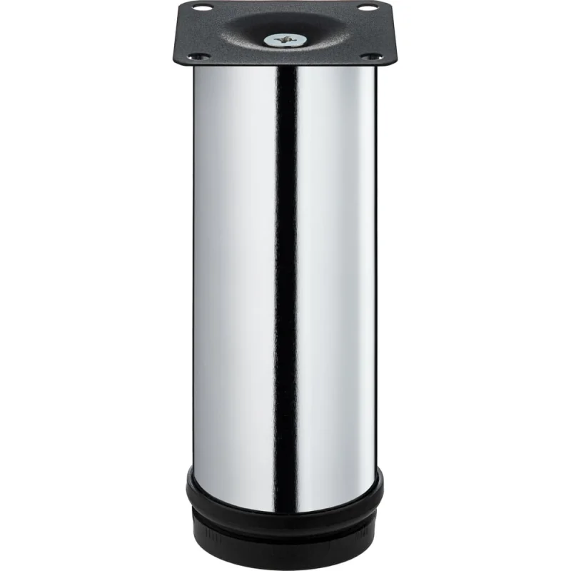 Ножка Tech-Krep металл.круглая, регулир, D50х150 мм, хром (4шт) - пакет /Zitar 155970