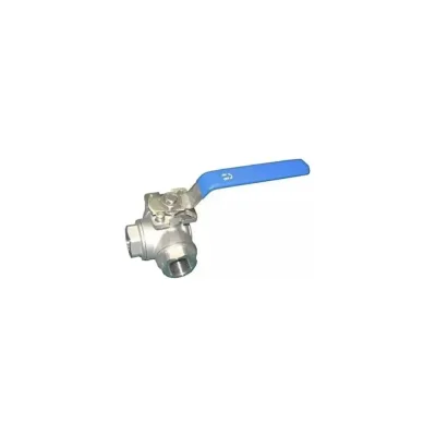 Кран шаровой DN.ru 316-316-PTFE-SP-T-ISO-H WDVF Ду25 Ру63 3-ходовой Т-тип, ВР, с ISO-фланцем и рукояткой D160-78483