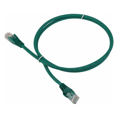 Патч-корд LANMASTER RJ45-RJ45, 4 пары, UTP, категория 5е, 0.5 м, зеленый, LSZH, LAN-PC45/U5E-0.5-GN