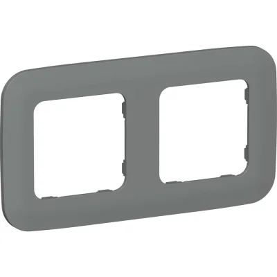 Рамка 2-местная IEK FLITE РУ-2-А-ФлМА мокрый асфальт FI-M22-31-20-K80