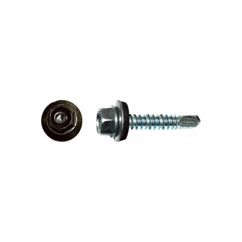 Кровельный саморез КРЕП-КОМП 5,5x19, RAL8019, серо-коричневый, 250 шт. ск55198019кф