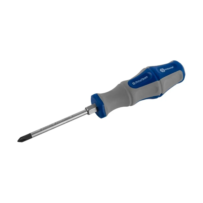 Отвертка ударная Ultra Grip PH-1x75 мм S2 КОБАЛЬТ 646-584