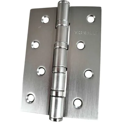 Петля MSN MORELLI 100x70x2.5-4BB MSN, стальная с подшипником- универсальная 1шт., цвет - матовый сатинированный никель 9019561