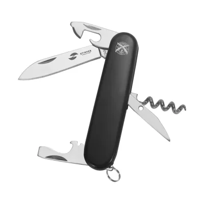 Перочинный нож STINGER 90 мм, 10 функций, материал рукояти АБС-пластик, чёрный, в блистере FK-K5018-5PB