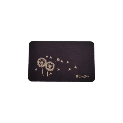 Влаговпитывающий коврик ComeForte «ВЕЛЮР» Одуванчик 50x80см Чёрный TCLR/W-1004