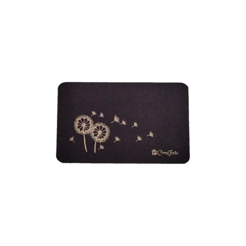 Влаговпитывающий коврик ComeForte «ВЕЛЮР» Одуванчик 50x80см Чёрный TCLR/W-1004