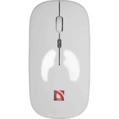 Беспроводная оптическая мышь DEFENDER Touch MM-997, белая, 2.4G+BT, RGB, 500mAh, бесшумная 52998