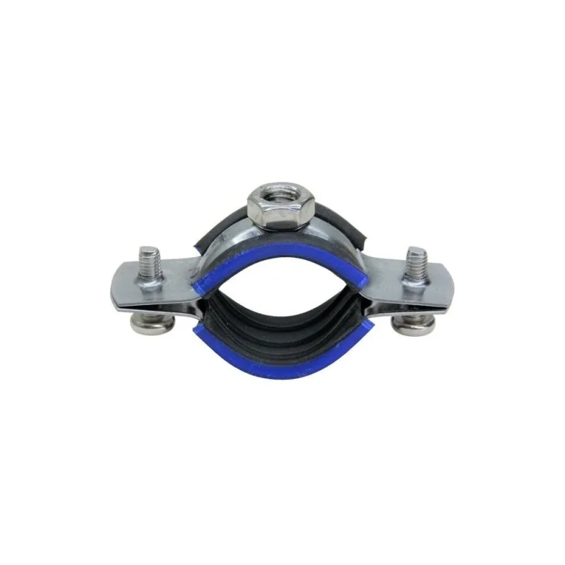 Хомут трубный Stalmax LCP-N AISI 430 2 (59-66 мм) М8 с виброгасителем и гайкой (арт. 10660) нержавеющая сталь AISI 430 (уп. 100 шт) 10660-023