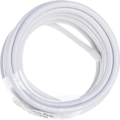 Коаксиальный кабель DORI RG-6 U белый CCA 5м, шт 1126-5