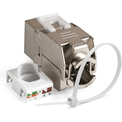 Модуль-вставка ExeGate Keystone Jack RJ-45 KJ-8P8C-SH-C6a-180-TL Кат.6A, экранированная, 180 градусов, IDC Toolless без инструмента 297267