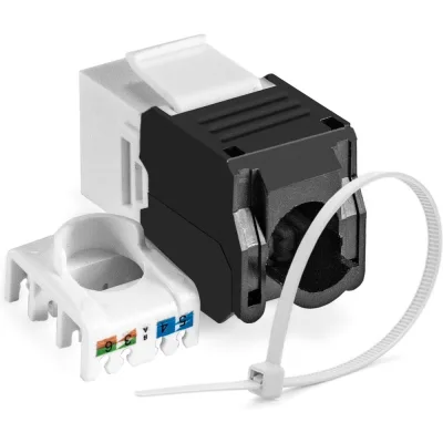 Модуль-вставка ExeGate Keystone Jack RJ-45 KJ-8P8C-U-C5e-180-TL Кат.5e, неэкранированная, 180 градусов, IDC Toolless без инструмента 297343