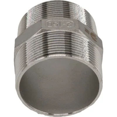 Ниппель резьбовой NEWKEY нержавеющая сталь AISI304 DN50 (2), (CF8), PN16 NK-NM50/4