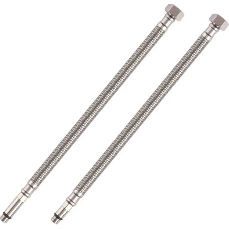 Подводка под смеситель Imperial PREMIUM PEX 0,8м 1/2F-M10x1-L17/L37для пит.воды (хол/гор)в стальной оплетке гибкая (1пара=2шт) 640.80