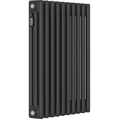 Стальной трубчатый радиатор KOHR Heim 3057/10 секций с боковым подключением 3/4 черный SRC01-3057/10DB
