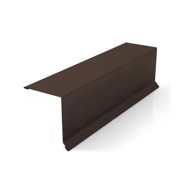 Планка торцевая МЕТАЛЛИК и КО 95x120x2000; Оц 0.40 (RAL 8017) в пленке О0000051331