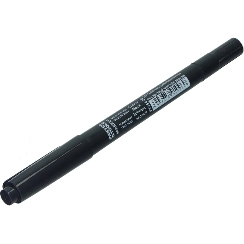 Перманентный маркер FASTER TOOLS черный, двусторонний, круглый FT354-30