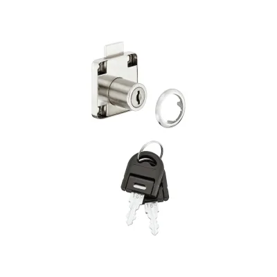 Замок для ящика Hafele D19x22 никель 232.38.930