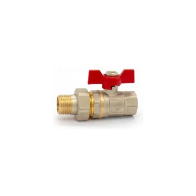 Кран шаровой DORON 1/2 В-Н, бабочка, с американкой 003628