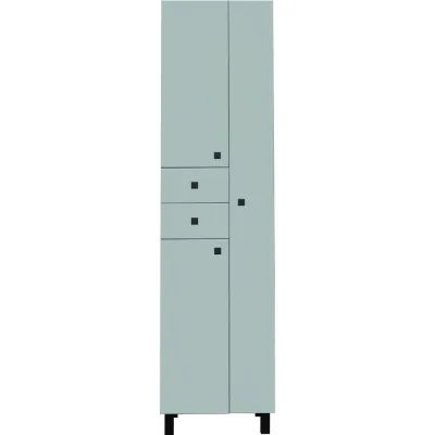 Шкаф-колонна Runo Руно 50 /правый/бирюзовый/ 00-00004890