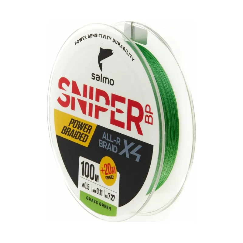 Плетеная леска SALMO Sniper BP ALL R BRAID х4 Grass Green 120/011 4931-011