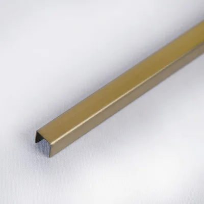 П-профиль Forming U1 15х15х15 нержавеющая сталь AISI430, 0,8мм, Gold Satin, длина 2500 1021_2500