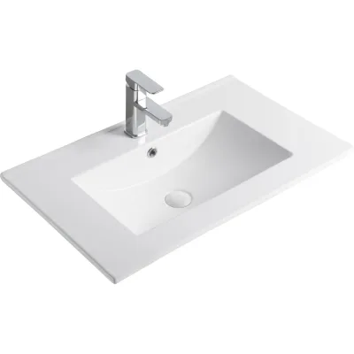 Раковина Gid 9070e встраиваемая сверху белая 71x46.5x17 71102