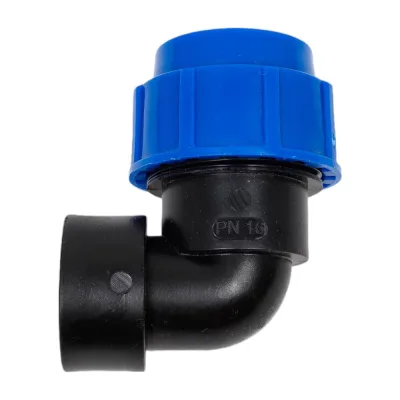 Компрессионный отвод для ПЭ труб LAMMIN вр 32x1" Lm34007032025