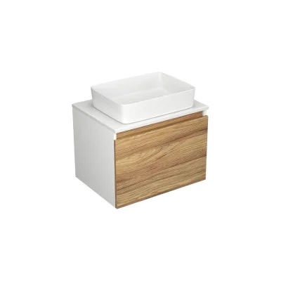 Тумба с раковиной Bauedge (Тумба Bau Dream Blackwood 60, умывальник BAU Hotel 48x37) BD1361