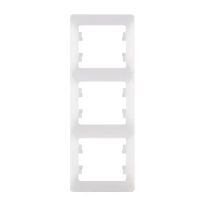Рамка Systeme Electric Glossa трехместная белая (GSL000107)