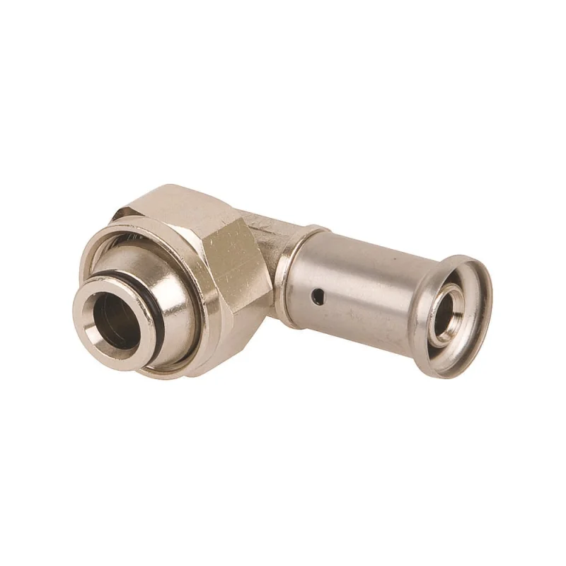 Муфта никелированная для евроконуса 90, латунь пресс, 16х3/4 ЕК Henco HE 33P-1605