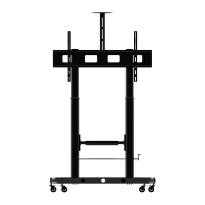 Стойка напольная PRO на колесах для телевизора Filum FL-TVST100 PRO, до 100", изменяемая высота 1850-2100 мм, с полкой для AV, VESA 1100×600 мм, до 100 кг, черный, 00-01107737