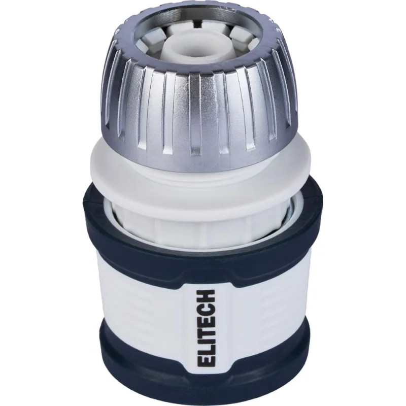 Соединитель для шланга металлический 13 мм 1/2" с аквастопом HF 011MWS Garden Elitech 206040