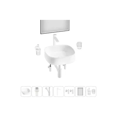 ΠΠΎΠΌΠΏΠ»Π΅ΠΊΡ Wellsee 7 Π² 1 Lavinia Boho Bathroom Sink Π½Π°ΠΊΠ»Π°Π΄Π½Π°Ρ ΡΠ°ΠΊΠΎΠ²ΠΈΠ½Π° 42x42 ΡΠΌ 20219448R