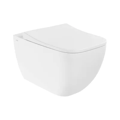 Подвесной унитаз Vitra Shift безободковый Rim-ex белый санитарный фарфор антибактериальное покрытие Hygiene 7742B003-0075
