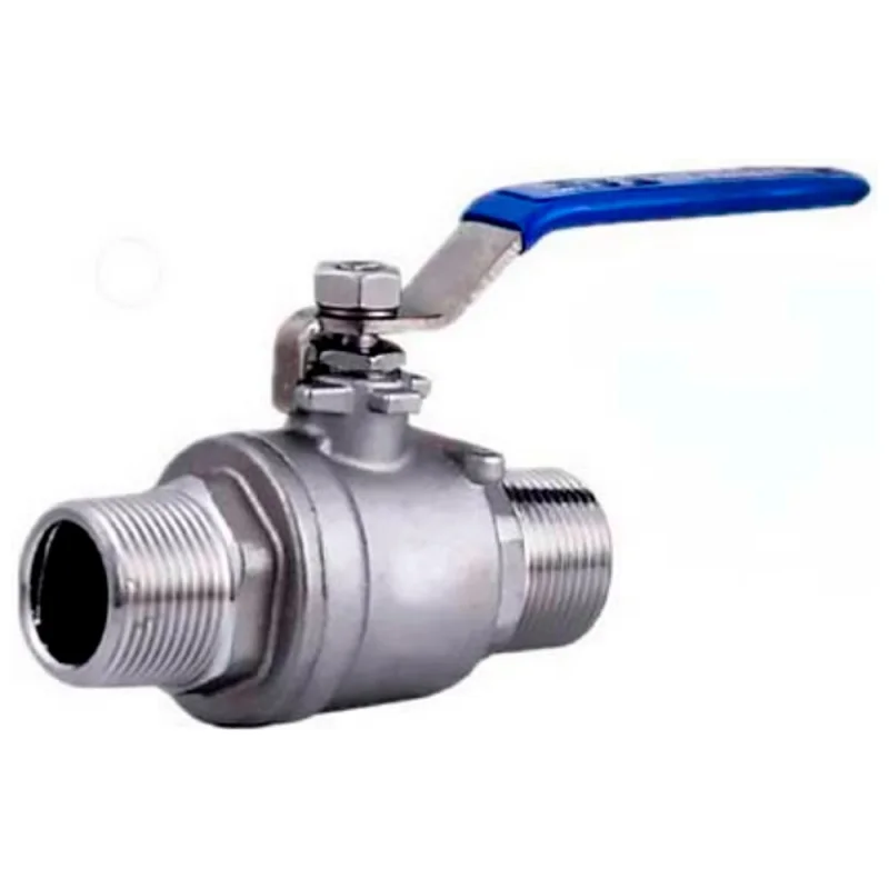 Кран шаровой DN.ru 304-304-PTFE-FP-T-H НР/НР Ду40 Ру40 нержавеющая сталь AISI 304, ручка-рычаг D160-77791