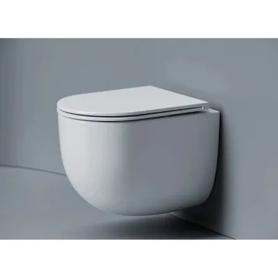 Унитаз подвесной Ceramicanova Voga торнадо 3.0, сиденье микролифт, белый CN4012T