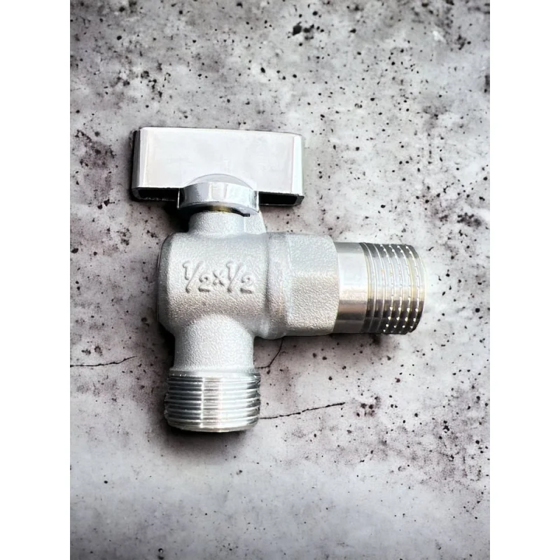Кран шаровый угловой промышленный GRIALE 1/2" нр x 1/2" нр наружная-наружная резьба A151