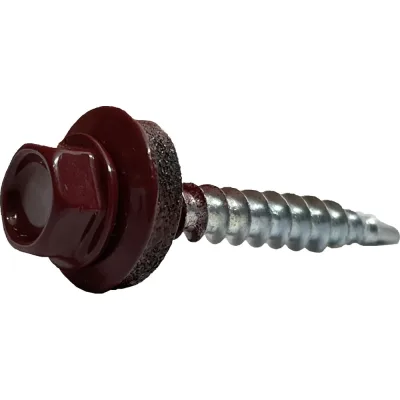 Кровельные саморезы Steelfix 4,8x35 цинк ral3005 винно-красный 200 шт СК4835200В