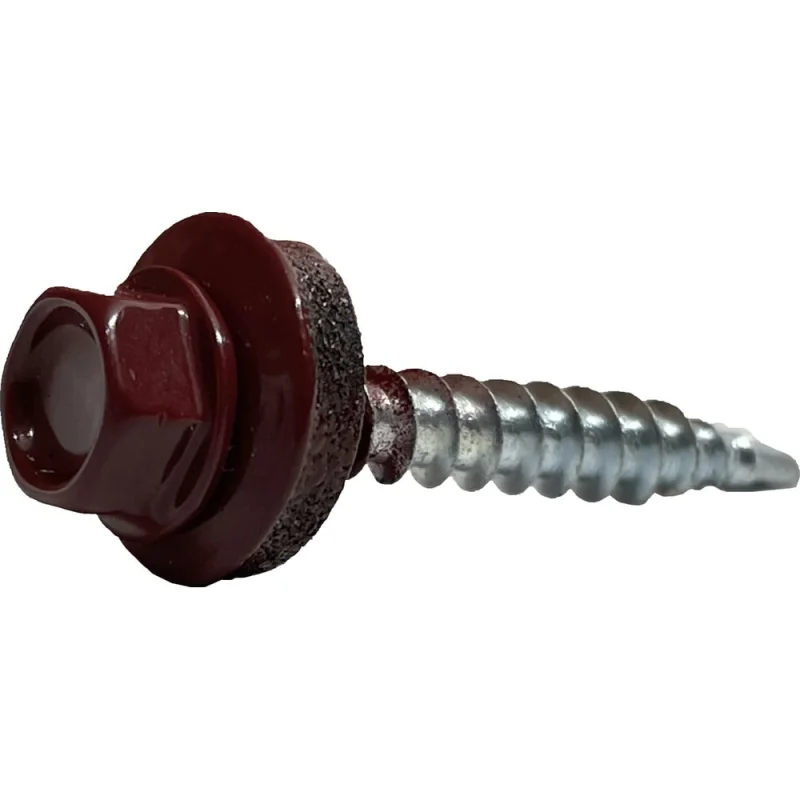 Кровельные саморезы Steelfix 4,8x35 цинк ral3005 винно-красный 200 шт СК4835200В