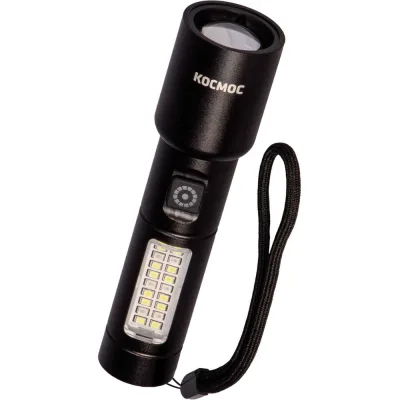 Фонарь ручной аккумуляторный КОСМОС 10Вт LaserLED/Li-ion 18650 1200mAh/алюминий/USB Type-C KOC134Lit