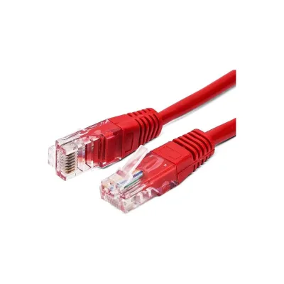 Кабель патч-корд U/UTP 5e кат. 3м FL-U5-3M-R 26AWG(7x0.16 мм), омедненный алюминий (CCA), PVC, красный Filum 00-00872967